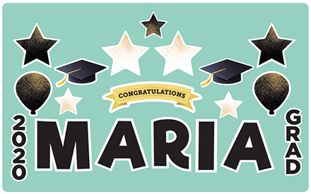 Custom graduation celebration yard sign
